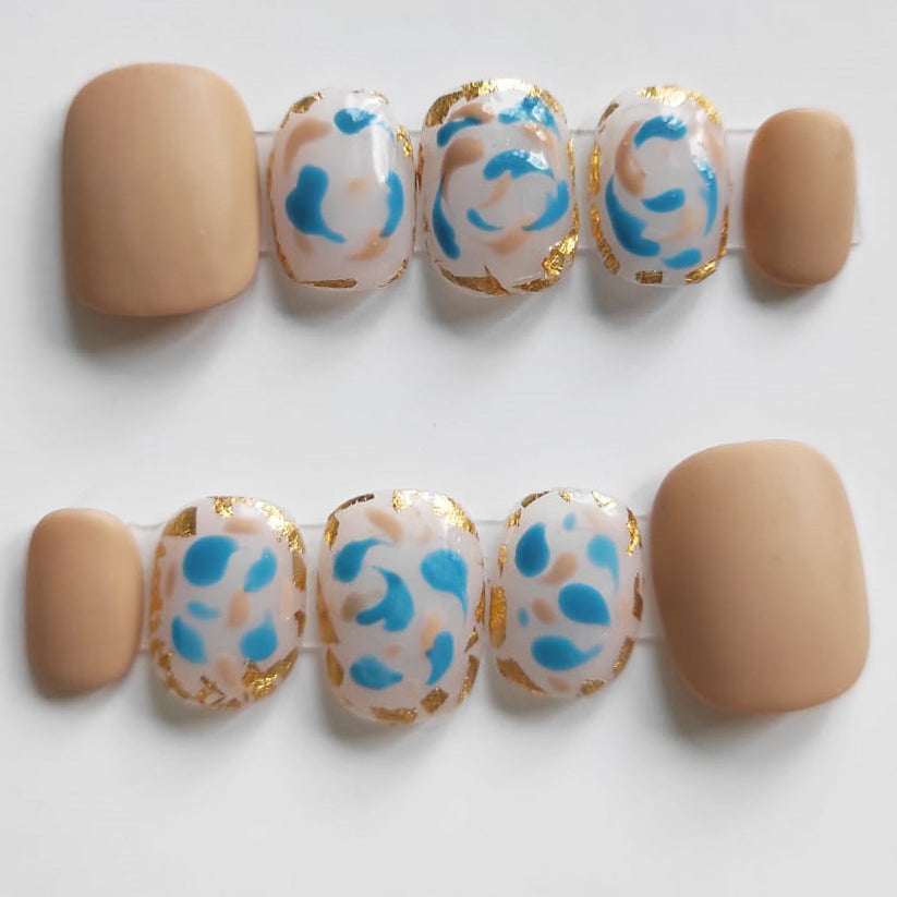 Quartz rose, 10 faux ongles