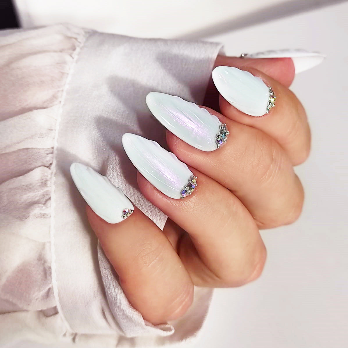 Quartz rose, 10 faux ongles