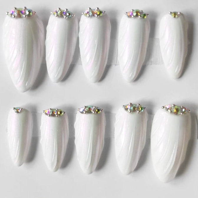 Quartz rose, 10 faux ongles