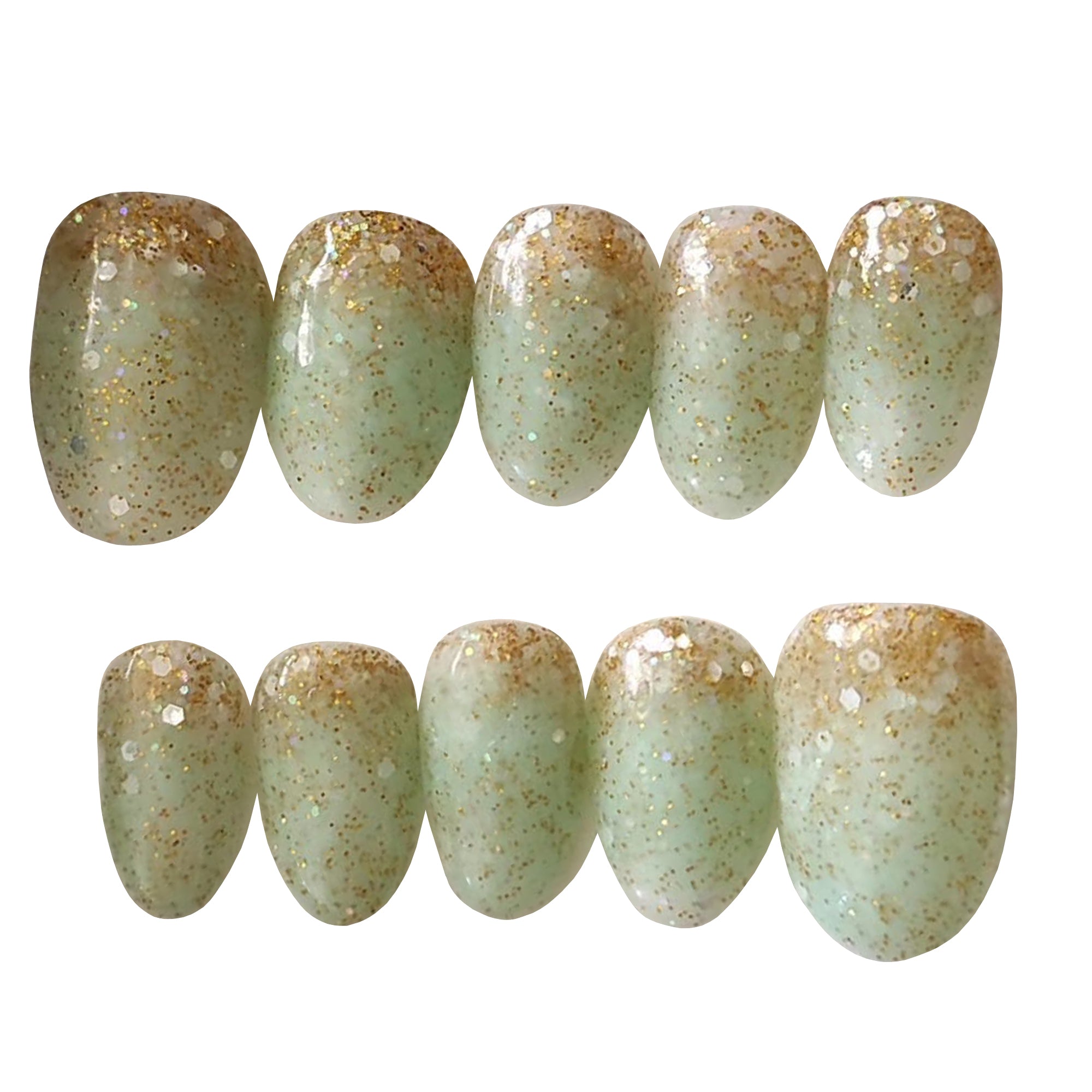 Jade avec des paillettes dorées