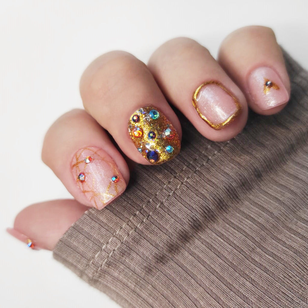 Quartz rose, 10 faux ongles