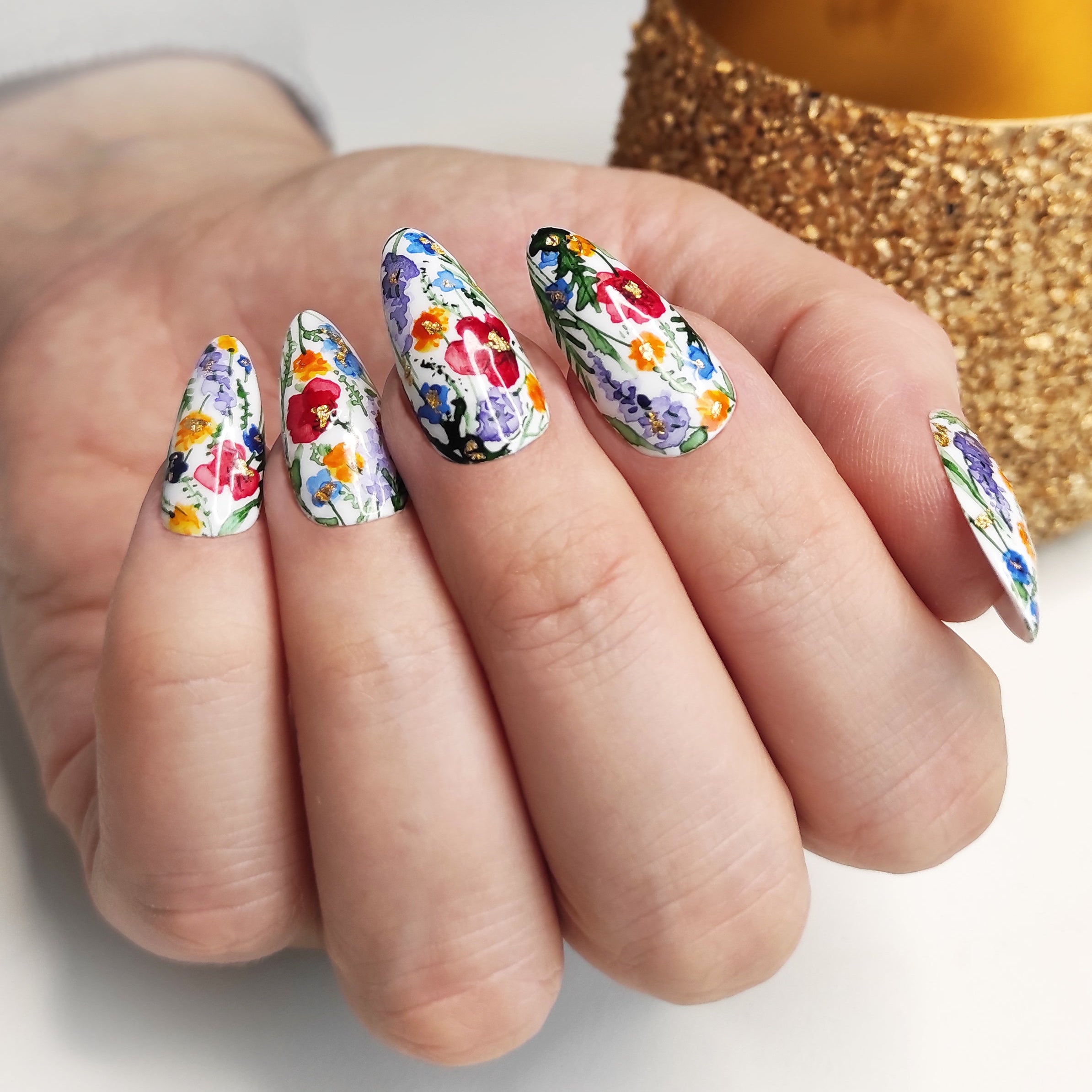 Fleurs sauvages, aquarelle