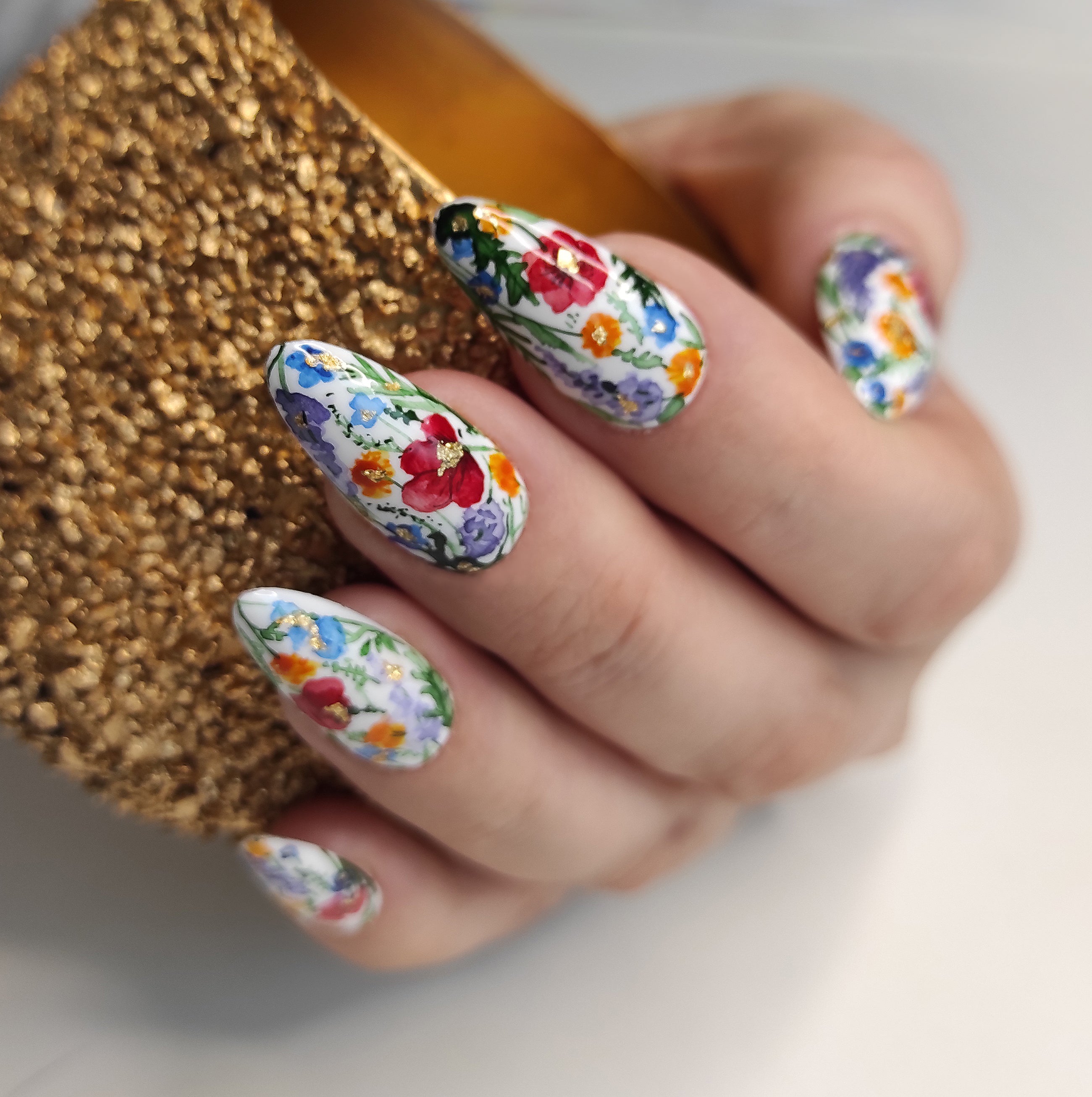 Fleurs sauvages, aquarelle