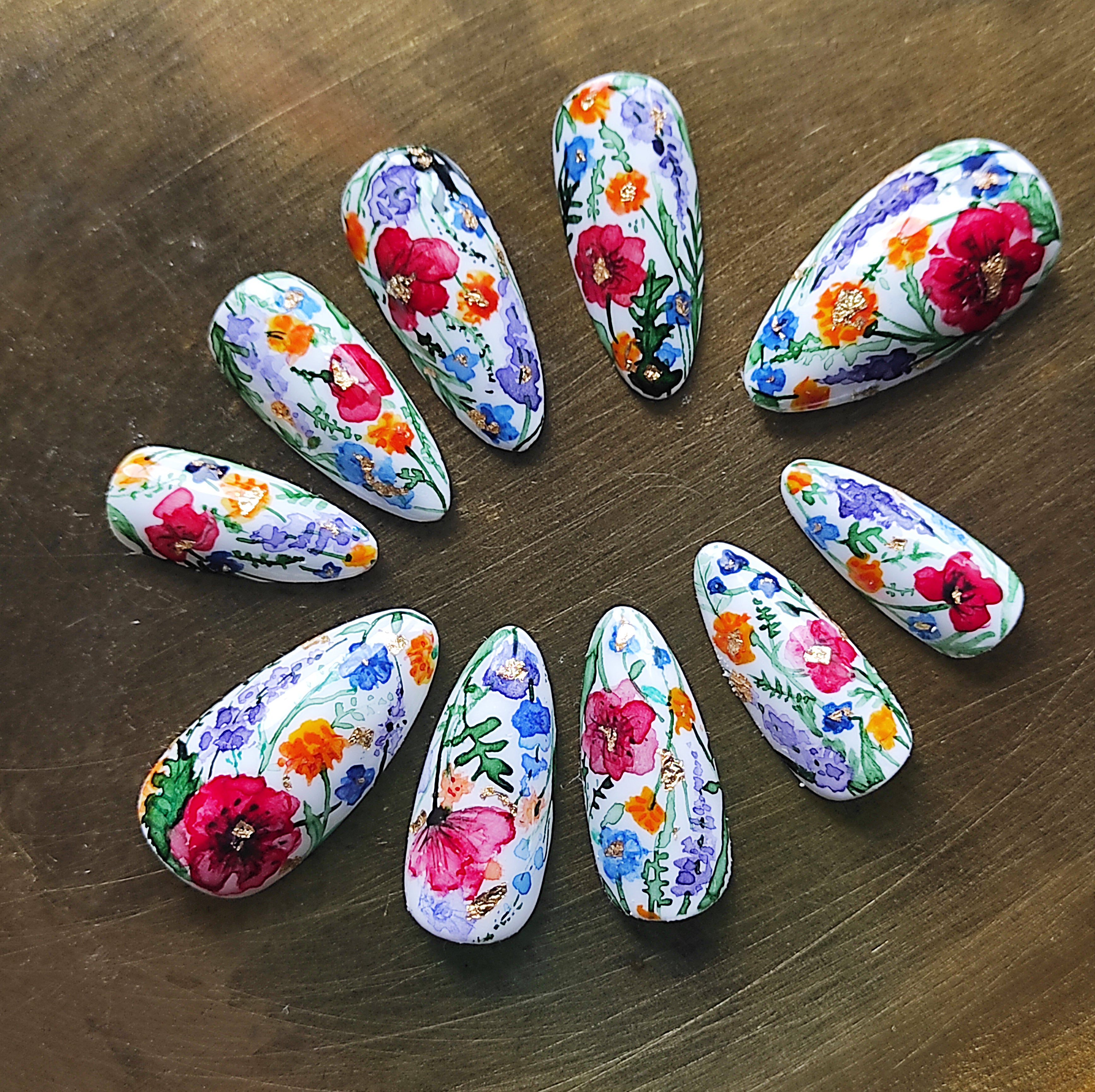 Fleurs sauvages, aquarelle