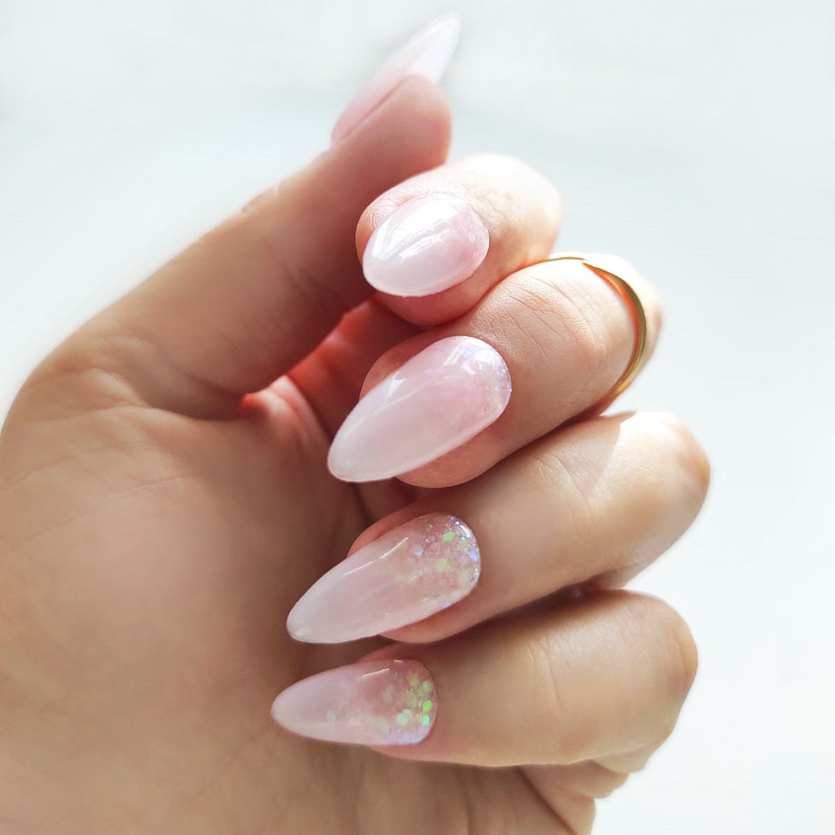 Quartz rose, 10 faux ongles