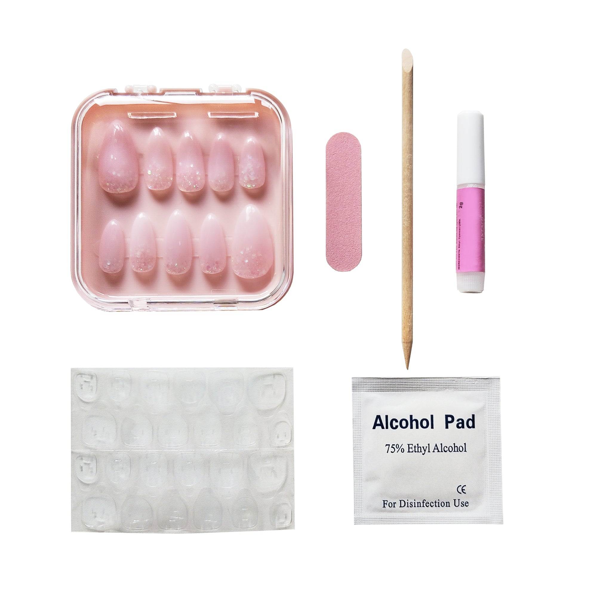 Bleu avec une pointe argentée